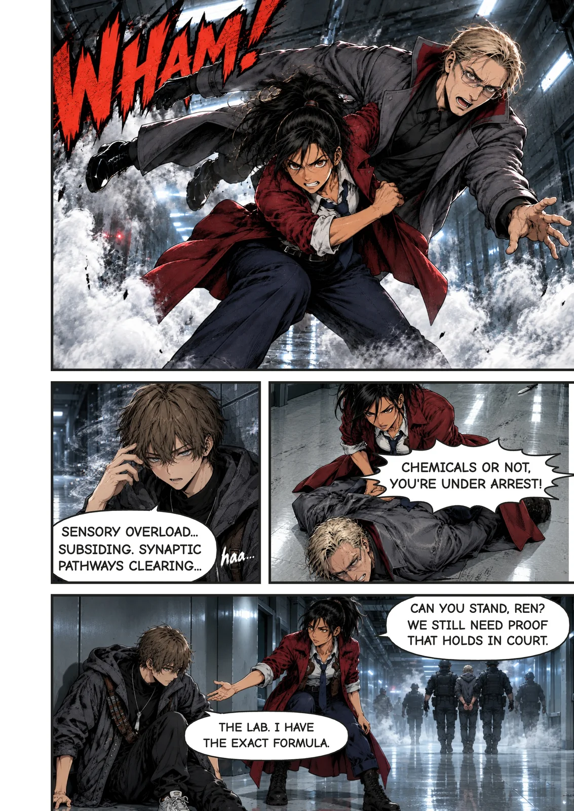 The finished page 6 in full color
